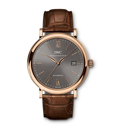 international watch co schaffhausen 18k rose gold iwc|iwc watch company solid18k.